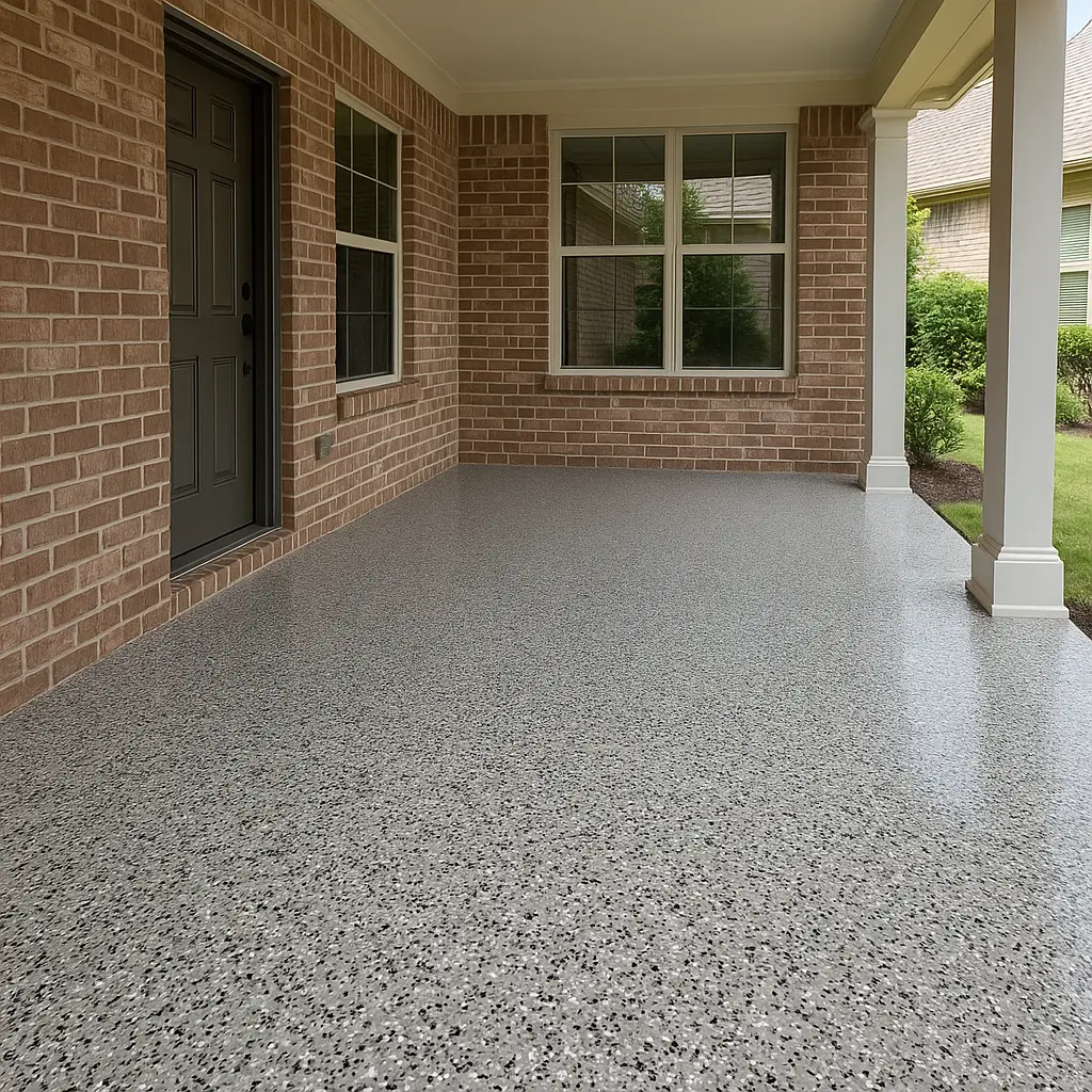 Decorative Epoxy Flooring installed in a modern residential interior with a sleek and stylish finish