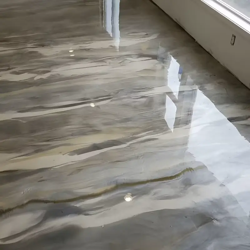 Epoxy resin flooring cost in Davenport Florida garage installation
