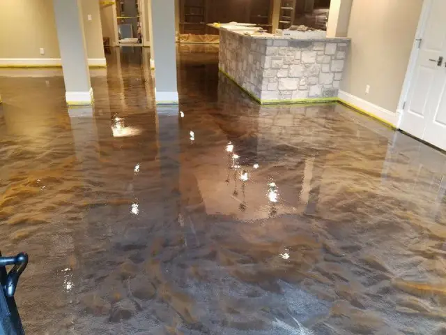 Artistic Venetian plaster texture with polished finish